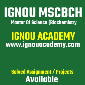 IGNOU MSCBCH SOLVED ASSIGNMENT 2025 2026